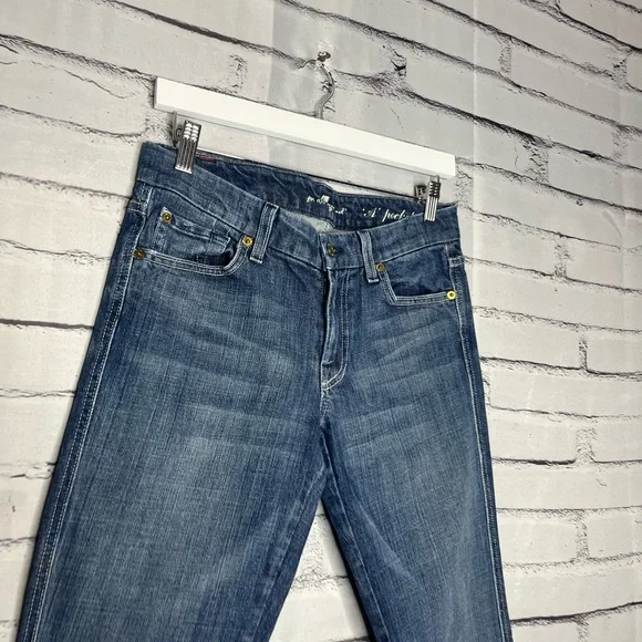 7 For All Mankind A Pocket Wide Leg Jeans Women’s 28×30 Dark Wash Relaxed Y2K - Picture 3 of 16